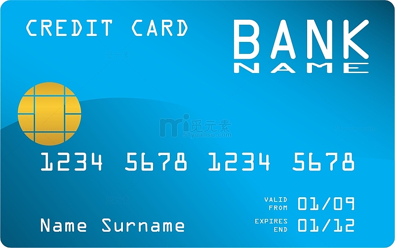银行信用卡卡片