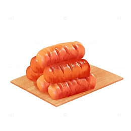 小吃美食烤肠