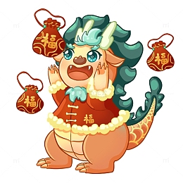 2024新年龙年龙的卡通IP创意形象