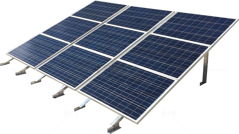 一排太阳能电池板