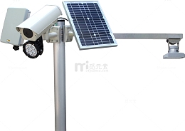 路灯上的太阳能板