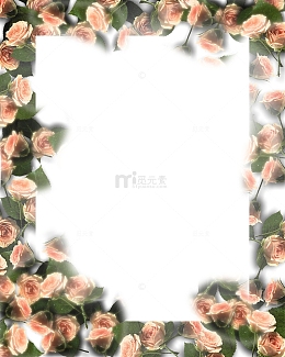 梦幻唯美玫瑰花朵框架