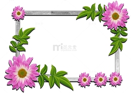 菊花花朵框架边框