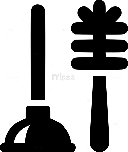马桶刷皮搋子图标