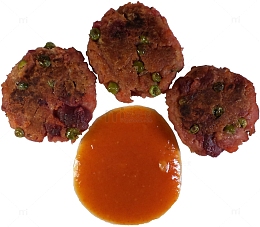 油炸青豆肉饼小吃