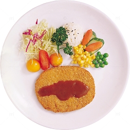 美味的炸鸡排套餐