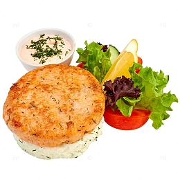肉排和生菜西红柿