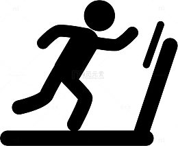 健身房跑步机图标