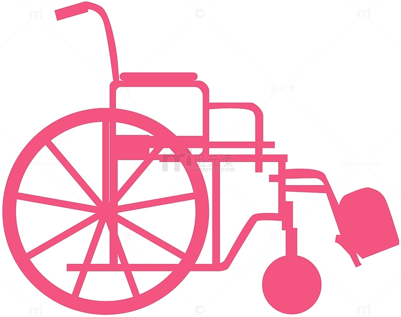 轮椅粉色标识