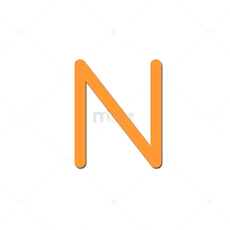 橙色字母N