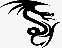 黑色西方龙图标