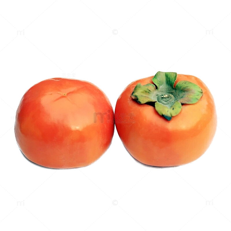 两颗柿子