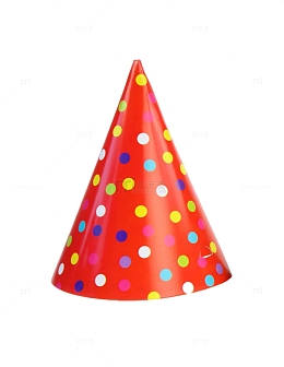 彩色点点生日帽