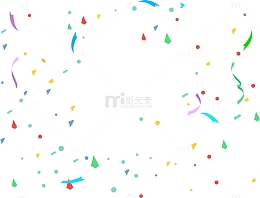 彩带丝带漂浮纸片