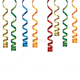 五彩装饰带氛围彩带