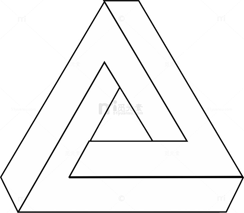 立体简约三角形