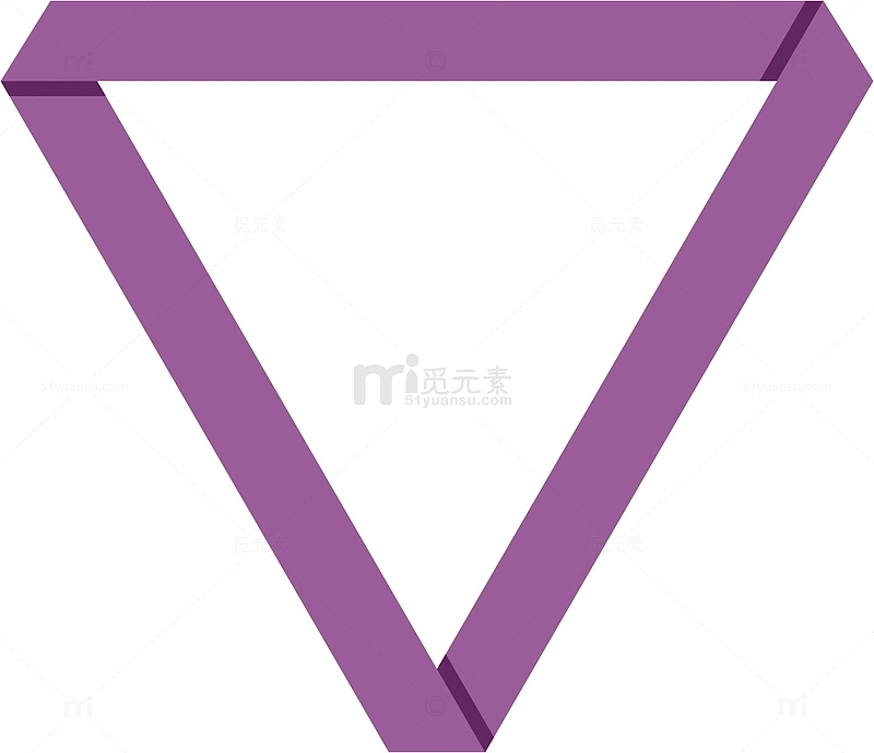 紫色折纸风三角形