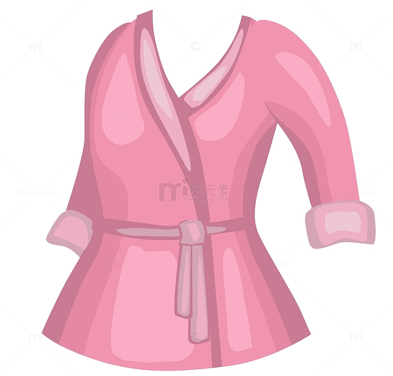 卡通粉色浴袍