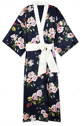花朵印花浴袍