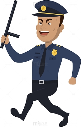 卡通保安警卫