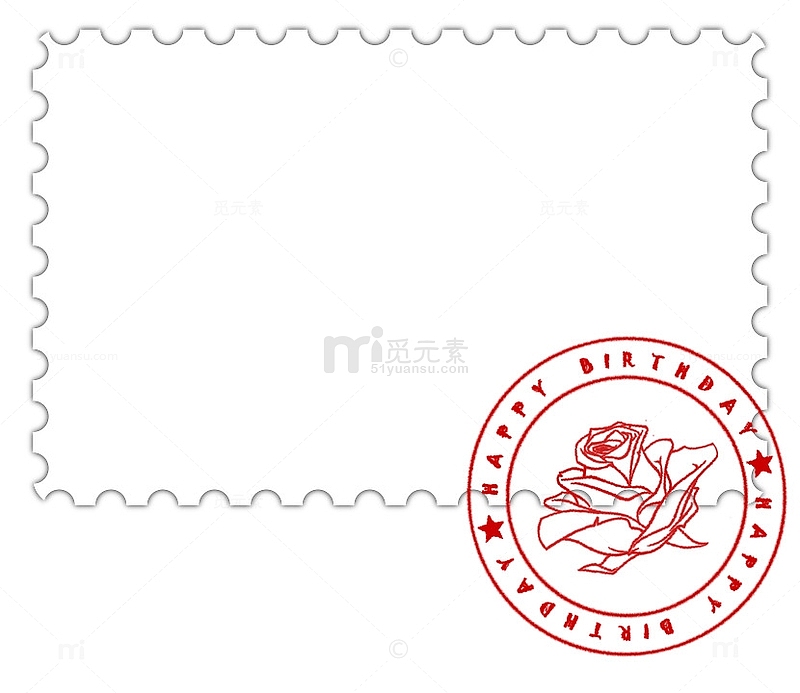 白色复古邮票边框