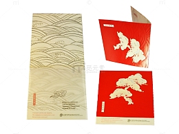 红色新年明信片