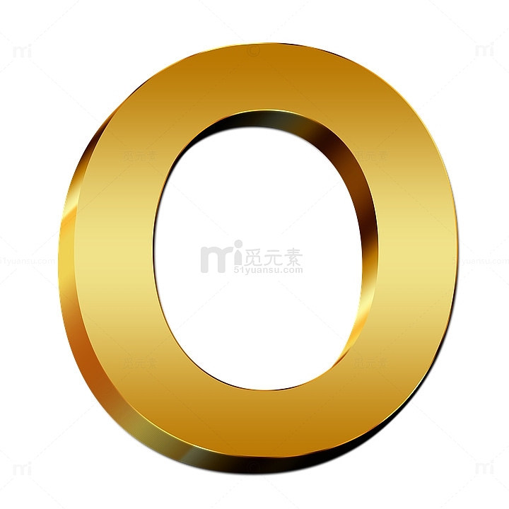 金色字母O