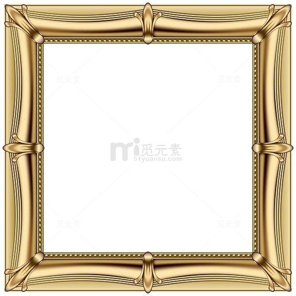 正方形装饰金色相框