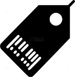 黑色价格标签图标