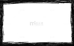 简约黑白涂鸦边框素材