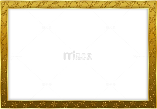 金黄色花纹边框