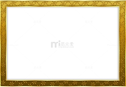 金黄色花纹边框
