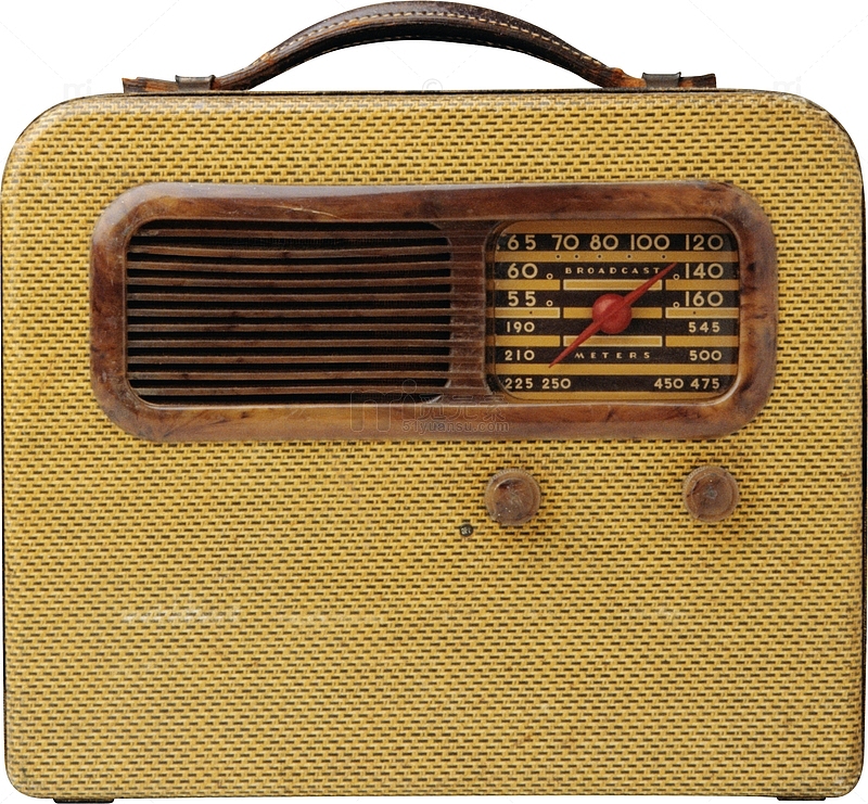 皮革提手老式收音机