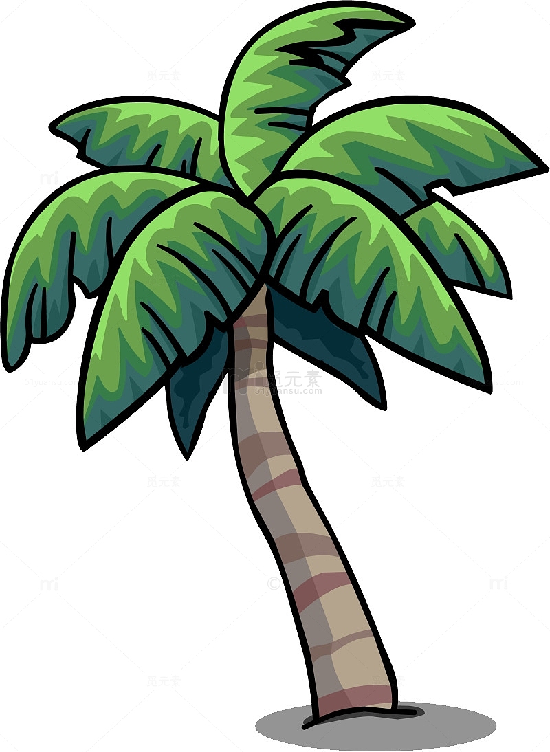 手绘棕榈树