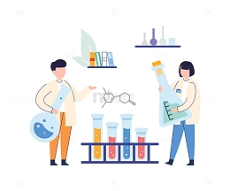 扁平简约科研人员