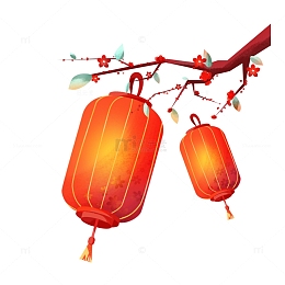 简约灯笼节日欢庆