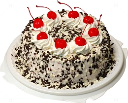 樱桃奶油巧克力碎生日蛋糕