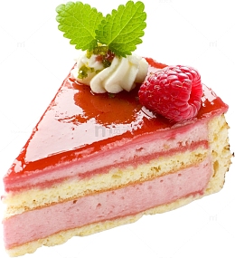 树莓乳酪奶油蛋糕切块