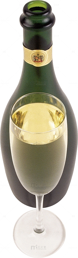 香槟酒瓶酒杯