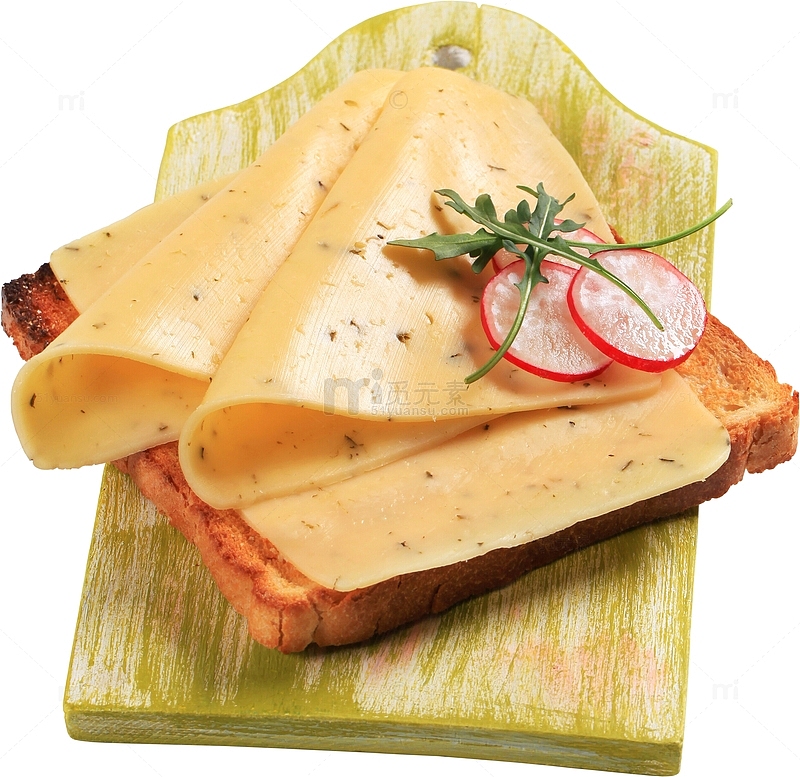 面包片和奶酪