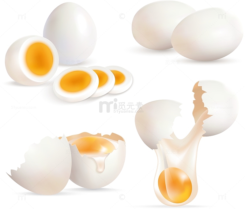 卡通鸡蛋烹饪特写