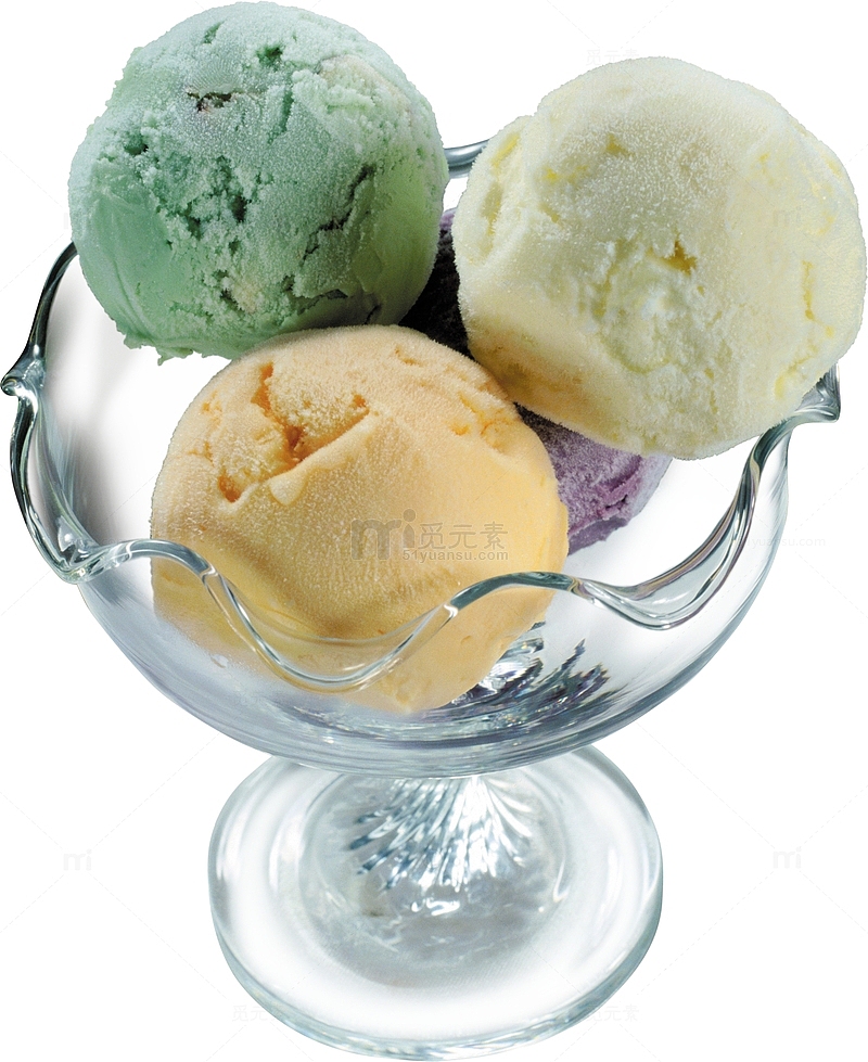 冰淇淋球玻璃杯
