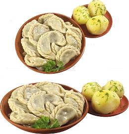 盘子里的水饺
