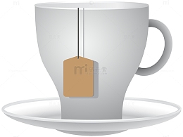 手绘的一杯茶