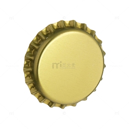 金色啤酒瓶盖
