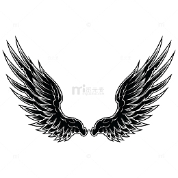黑色天使翅膀羽翼装饰