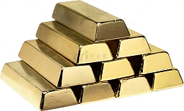 一大摞金条金块