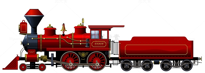 红色火车车厢