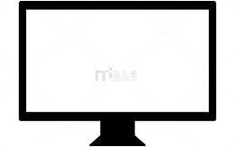 黑色显示器图标