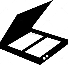 黑色扫描仪图标